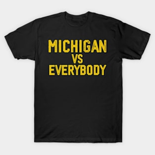 Distressed Michigan Vs Everybody T-Shirt